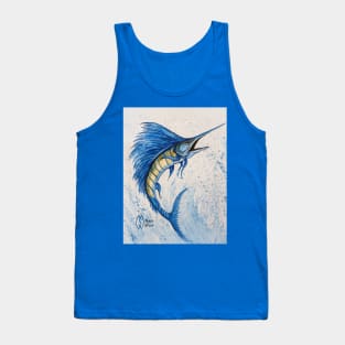 Sailfish jumping out of the sea Tank Top